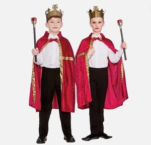 Disfraz de disfraz de Wicked Deluxe Borgoña King/Queen y Corona para niños - Imagen 1 de 1