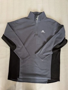 Maglione uomo pile 1/4 zip attrezzatura montagna blu nero taglia X-Large - Foto 1 di 3