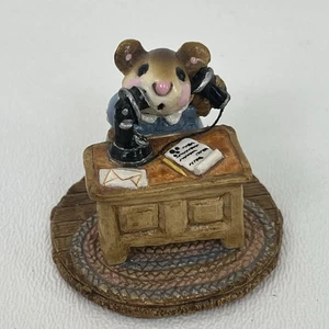 Annette Petersen Wee Forest Folk Office Mousey Retired Rare - Bild 1 von 3