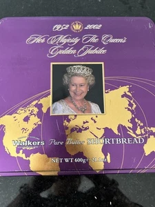 2002 Regina Elisabetta II Golden Jubilee Walkers Shortbread latta da collezione (vuoto - Foto 1 di 8