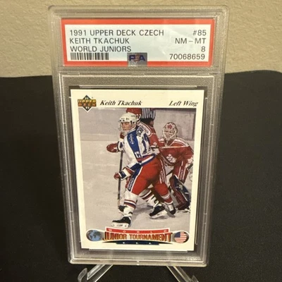 1991 Upper Deck Czech Keith Tkachuk World Juniors PSA 8 - Image 1 of 2