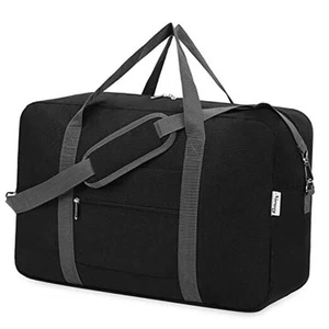 Handgepäck 22x14x9 Airline Approved Faltbare Seesack für 40L Schwarz - Bild 1 von 8