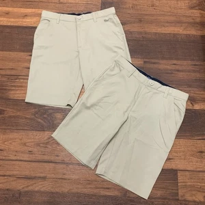 French Toast Youth Boy's 16 Performance Uniform Chino Shorts 2-pack Beige - Picture 1 of 7