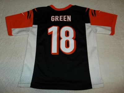 ¡COMO NUEVO! Camiseta de fútbol americano AJ verde #18 Cincinnati Bengals NIKE NIÑO PEQUEÑO talla 7 niños Foto 1 de 4