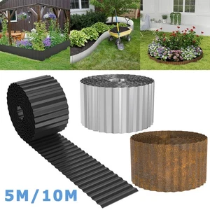 5m/10m Rasenkante Beeteinfassung Metall Mähkante Garten Beetumrandung Verzinkt - Bild 1 von 23