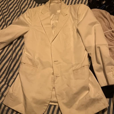 Ralph Lauren Men's White Dress Jacket Cotton 38 R Sport Coat Blazer - Image 1 of 3