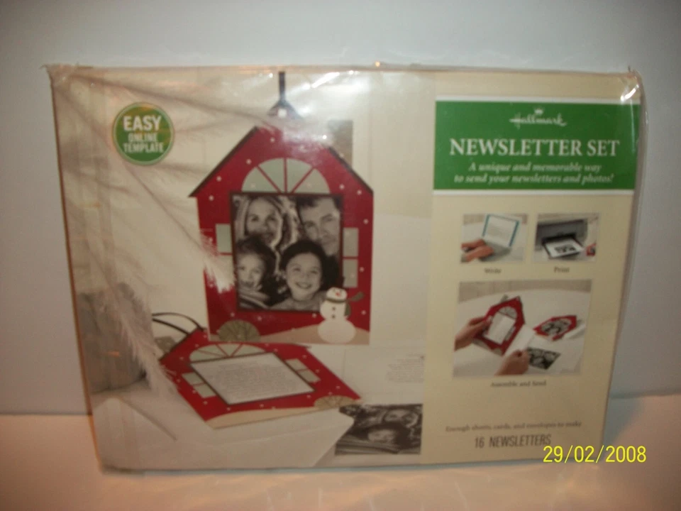3 Hallmark CHRISTMAS Holiday Greetings / Newsletter Sets Red, White  NEW - Image 1 of 1