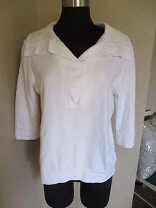 Soma weiße Bluse VNeck Kragen Größe M - Bild 1 von 5