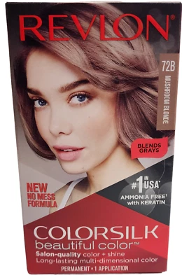 Revlon Nuevo Color Seda Hermoso Color de Cabello Permanente Nº 72B Rubio Champiñón Foto 1 de 4