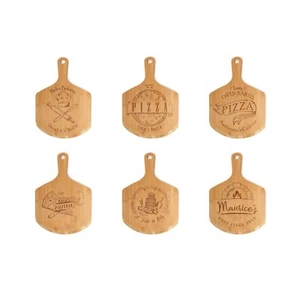 Bamboo Custom Laser Engraved Wooden Oven/Pizza Paddle - 2 Sizes - Picture 1 of 17
