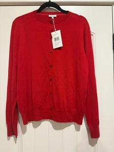 Women’s NWT lafayette 148 new york sparkle red cardigan large - Picture 1 of 5