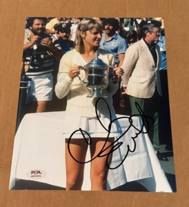 CHRIS EVERT SIGNED 1980 U.S. OPEN 8X10 PHOTO PSA/DNA COA AUTHENTIC - Picture 1 of 1