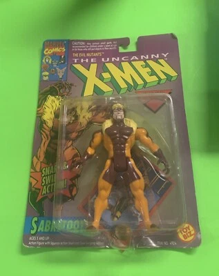 Figura de acción The Uncanny X-Men Sabretooth Snarl & Swipe 5" Toy Biz sin usar, en caja 1993 Foto 1 de 4