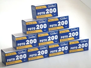 10x Svema FOTO-200 135/35mm 36exp. ISO 200 B&W Camera Negative Film - Picture 1 of 4