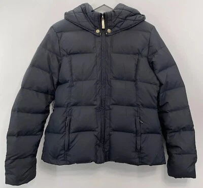 Abrigo Chaqueta Sean John Down Puffer Con Capucha Nylon Cremallera Completa Negro Para Mujer L Foto 1 de 4