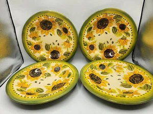 Provincial Sunflowers Tischplatten unbegrenzt Speiseteller Sonnenblumen 4 Stück grün - Bild 1 von 8