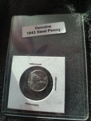 1943 D Steel wheat back Penny”MINT ERRORS”auth.,no damage,excellent Cond! Cheap! - Image 1 of 2
