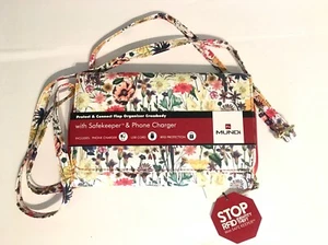 Mundi Connect Flap Crossbody Clutch with Phone Charger USB cord Safe Keeper NWT - Picture 1 of 3