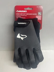 Husky 4er-Pack leichte Mechaniker Handschuhe Touchscreen Größe X-Large XL Extra Large - Bild 1 von 6