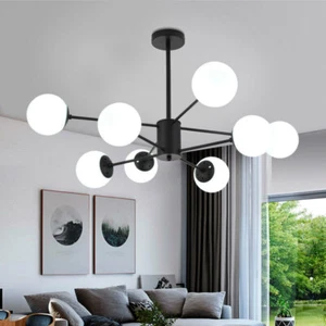 Bar Lamp Black Pendant Light Shop Glass Ceiling Lights Hotel Chandelier Lighting - Picture 1 of 9