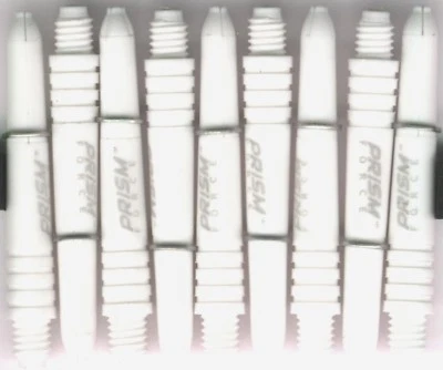 1.5in. 2ba White WINMAU Prism Force Dart Shafts & Rings: 1 set of 3