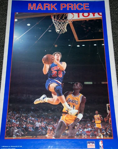 MARK PRICE Cleveland Cavaliers vs Lakers 1989 Starline Solid-Border 22x34 POSTER Cover