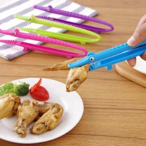 Silicone Cooking Kitchen Tongs Food BBQ Salad Bacon Steak ToolsK92H - Picture 1 of 9