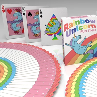 SOLOMAGIA Mazzo di Carte Rainbow Unicorn Fun Time! Playing Cards