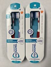 Sensodyne Enamel Protection Toothbrushes 2 Pk Medium Bristle Multicolor Lot of 2