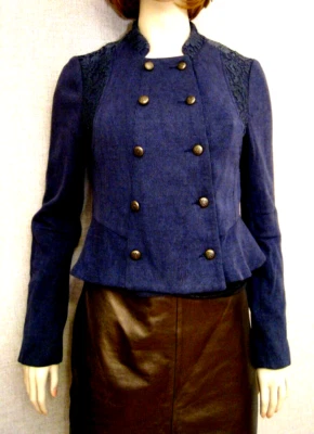 Chaqueta Abrigo Parka Militar We The Free People 8 M Borde Encaje Vintage Nueva con Etiquetas Dorado Pero Foto 1 de 4