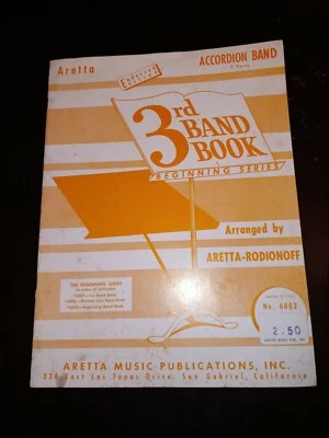 Folha de música Aretta banda acordeão série inicial livro 3ª banda 1957 - Imagem 1 de 4