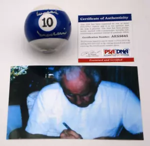 WILLIE MOSCONI SIGNED PSA/DNA ZERTIFIZIERT HANDSIGNIERT #10 BILLARD POOL BALL . - Bild 1 von 5