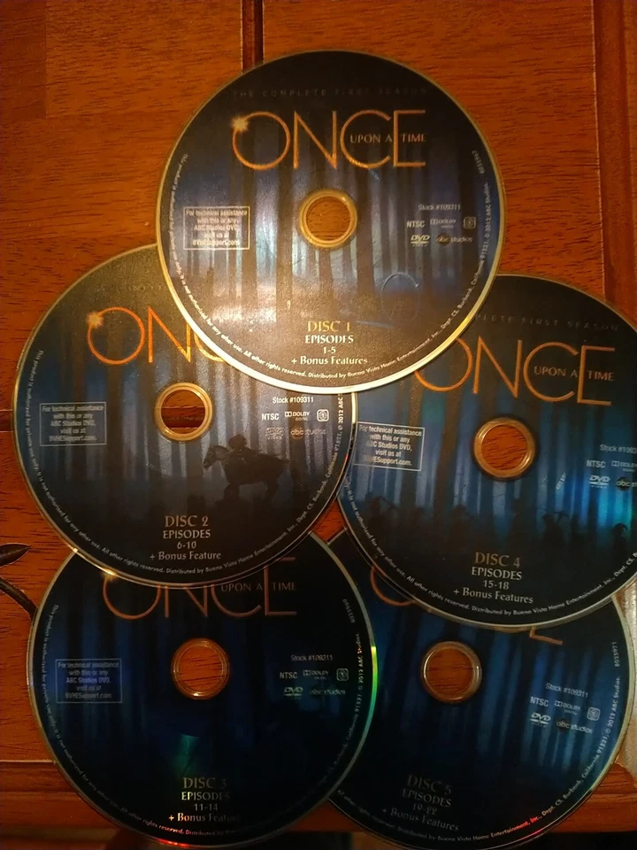 Once Upon A Time: First Season One 1 (DVD, 2012, 5-Disc Set) ABC Discs Only - Image 1 of 1