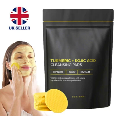 Turmeric Cleansing Pads for Dark Spots, Kojic Acid and Turmeric Cleansing Pads