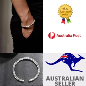 Vintage Silver Color Fish Sleeve Unisex Twist Casual Fashion Boho Armband - Foto 1 di 4