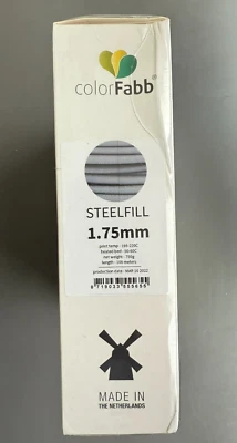 ColorFabb Steelfill 1.75 毫米钢增强 3D 打印机长丝 — 第 1/2 张图片