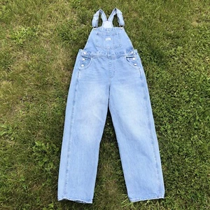 Levi's Womens Premium Big E Blue Jean Overalls Vintage Inspired Size Medium - Picture 1 of 12