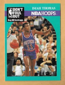 ISIAH THOMAS DETROIT PISTONS SAY NO TO DRUGS #389 NBA HOOPS 1990-91 - Picture 1 of 2