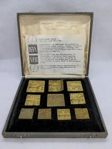 Vor 1960 MohenjoDaro Siegel importiert aus Pakistan Set 10 mit Box sehr Vintage VBI - Bild 1 von 12