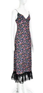 Maxi Vestido De Colección DOLCE GABBANA D&G Para Mujer Floral Volantes Encaje 38IT / XS-S - Imagen 1 de 10