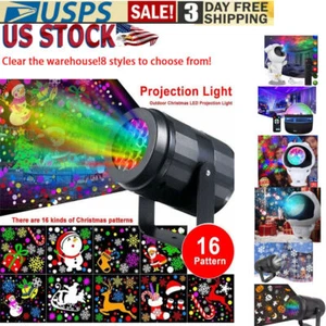 Christmas LED Laser Projector Lights Rotate Projection Lamp Indoor Outdoor Decor - Picture 1 of 45