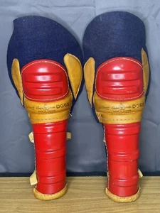 Cooper Weeks DG5S Vintage Ice Hockey Strap Shin Pads Guards Leather Canada - Picture 1 of 5