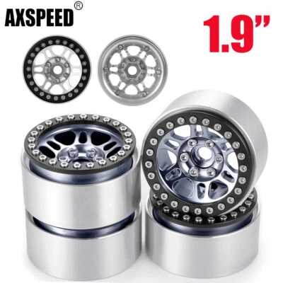 1.9" Alloy Rad Felgen Beadlock Rims Für SCX10 TRX4 TRX6 etc 1/10 RC Crawler Auto - Bild 1 von 4