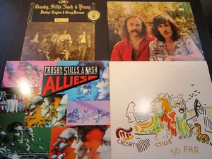 4 Crosby Stills & Nash Young LP lot, David, Graham,Deja Vu,So Far,Allies,VG++/NM - Picture 1 of 6