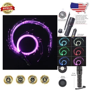 LED Fiber Optic Whip with 40 Color Modes - Perfect for Dance and Parties - Picture 1 of 8