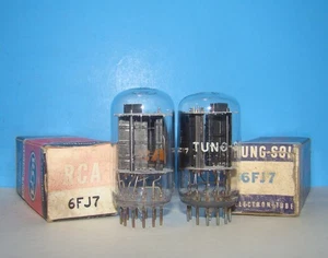 6FJ7 NOS RCA Tung-Sol radio audio electron vintage vacuum tubes 2 valves tested - Picture 1 of 3