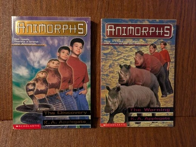 🔥 Animorphs Books The Discovery #20 The Warning #16 Paperback K.A Applegate 🔥 - Image 1 of 4