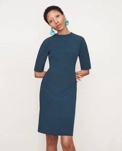 M.M. LaFleur The Farnoosh Dress Dark Emerald Size 0 Petite Workwear Modest - Picture 1 of 13