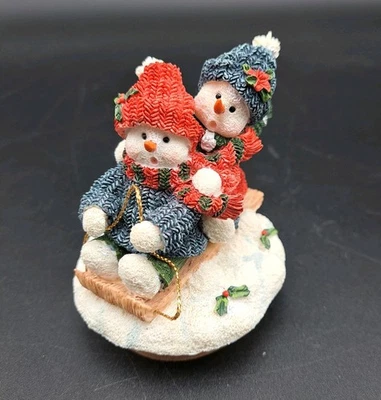 Interiores del hogar muñecos de nieve en trineo Navidad vela tapa superior se adapta a tarro de apertura de 2" Foto 1 de 4