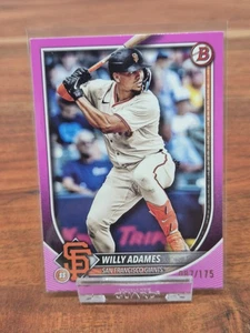 2025 Bowman Willy Adames San Francisco Giants #60 Pink /175 - Bild 1 von 2